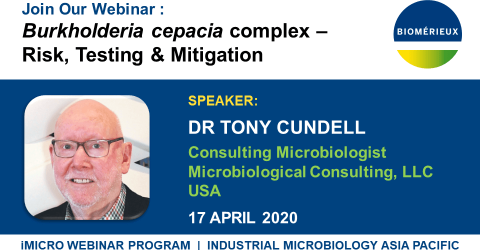 BURKHOLDERIA CEPACIA COMPLEX – RISK, TESTING & MITIGATION - DR TONY CUNDELL