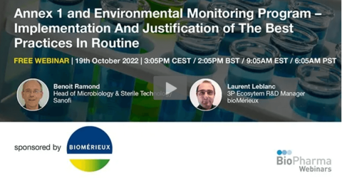 Webinar Annex 1 and Environmental Monitoring Program